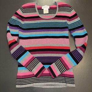 Chadwick's Women's Gray Black Purple Pink Teal, Sweater M Beautiful Trendy